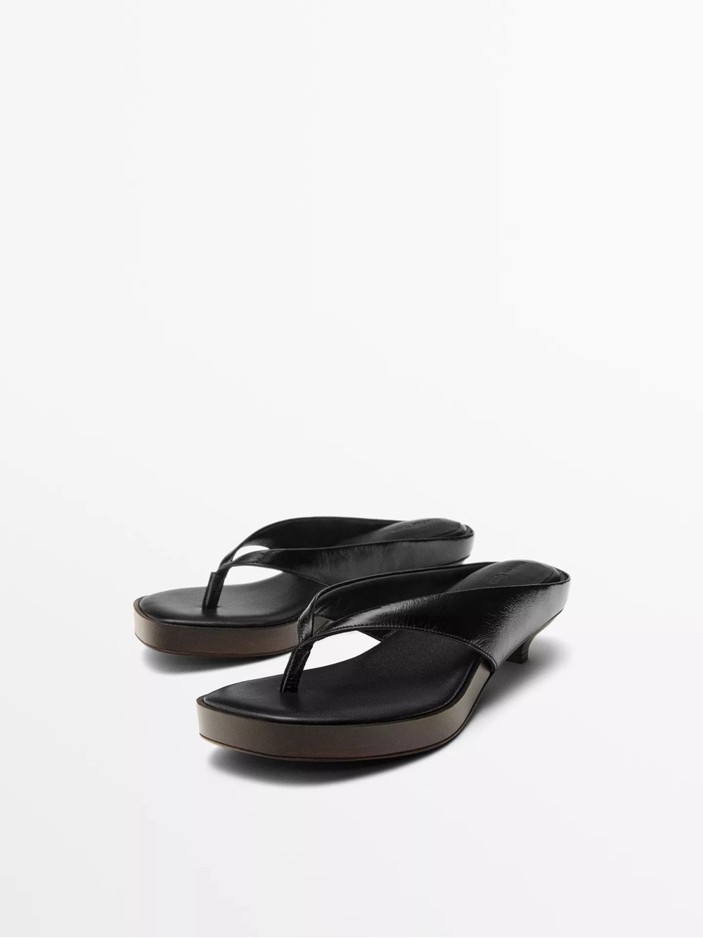 Massimo dutti wooden leather sandal - Picture 2 of 3
